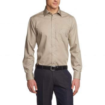CASAMODA Herren Hemd, Business, Comfort Fit, Kragenweite 39 cm, Beige