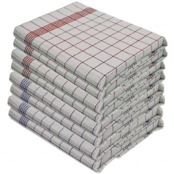 10‑Piece Dual Color Tea Towel Bundle – 100 % Cotton, Washable at 95°C