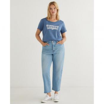 Levi's Jeans Recto Tobillero Ribcage para mujer en lavado medio
