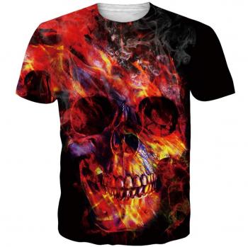 Idgeatim Unisex Jugend 3D Löwen Druck T-Shirt Casual Kurzarm für Herren