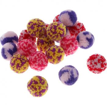 20-Piece Assorted Color Pom Poms for Handmade Crafts