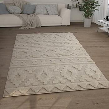 Tapis Poils Longs Doux Crème 80x150 cm