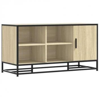 Scarpiera a struttura metallica con base di rovere Sonoma 100x40x53,5 cm