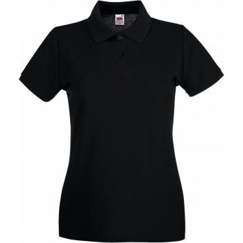 Polo Femenino Premium Negro L de Fruit of the Loom