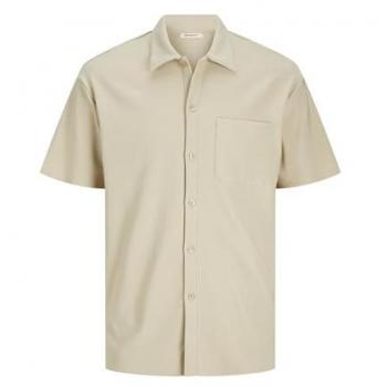 Jack & Jones Jormykonos Plisse Kortärmad Skjorta Beige