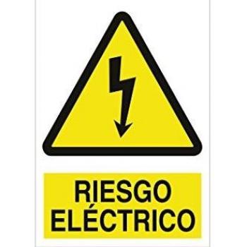 Cartel de Seguridad Riesgo Eléctrico 420x297 mm