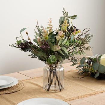 Artificial Eucalyptus Garden in Ribbed Holder