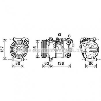 Compresseur Climatisation 6SEL14C PAG 46 R134a