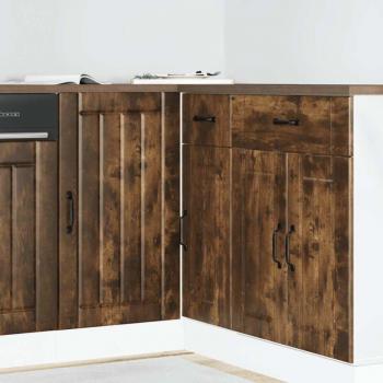 Roble Ahumado Lucca: Mueble Bajo para Cocina Moderna