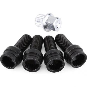 Bloccaggio Eosnow: Set Dadi Acciaio Nero M14 1,5 mm + Chiave