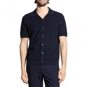 Theory L Blue Short Sleeve Shirt – Campaign Collared