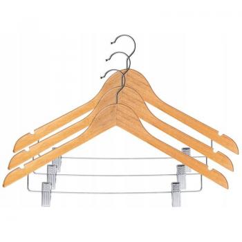 Cintres en Bois avec Clips