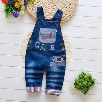 Springtime Cartoon Cowboy Overalls for Babies