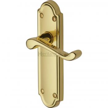 Meridian Dual Latch Set – Polished Brass Finish