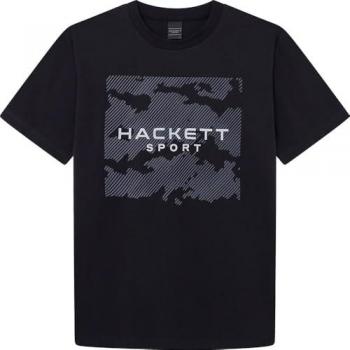 Camiseta de hombre Hackett London Camo Graphic negra (S)