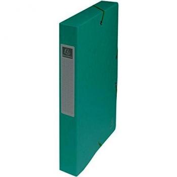 Exacompta A4 Green Elasticated Box File 40mm Pack of 8