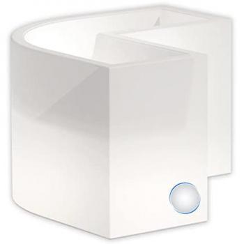 Fioriera Angolare Luminoso in Resina con Luce Bianca 160x35x50 cm