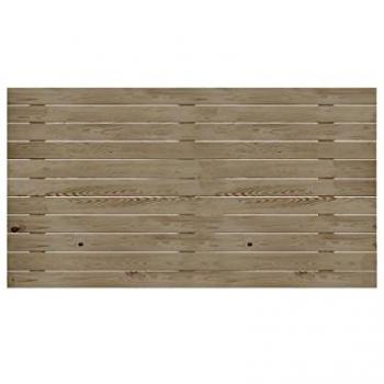 Cabecero de cama de madera maciza en tono envejecido de 100x60cm