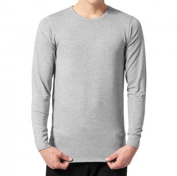 Urban Classics Grau–Streifen Longsleeve – Fitted XXL