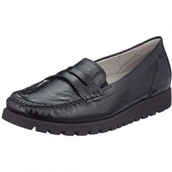 Waldläufer Damen Halbschuh, Schwarz, 37 EU