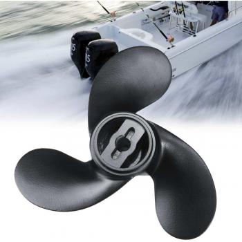 7,4x5,7 Außenborder Propeller 309-64107-0 für Nissan Tohatsu Evinrude Johnson 2,2-3,3 HP 3-Klingen Schwarz Marine Propeller