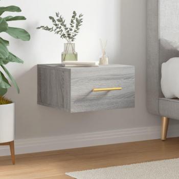 Vidaxl Grey Sonoma Wall-mounted Bedside Cabinet 35x35x20 cm