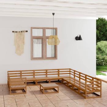 VidaXL 12-Piece Garden Seating Set Solid Pinewood