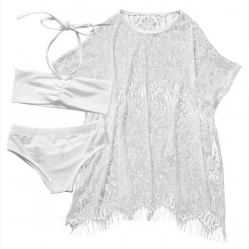 Conjunto bikini infantil playa verano 3 uds para niñas 1-6 años