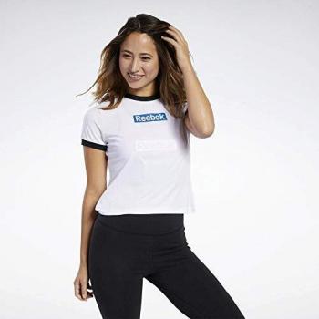 Reebok Te Linear Logo Slim Tee T-Shirt Damen M weiß