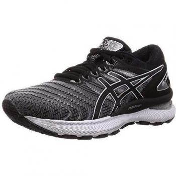 ASICS Women's Gel-Nimbus 22 Lightweight Running Trainer in White/Black, European Size 37