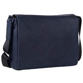 The Hague Leather Messenger Bag by Leonhard Heyden 37 cm Blue