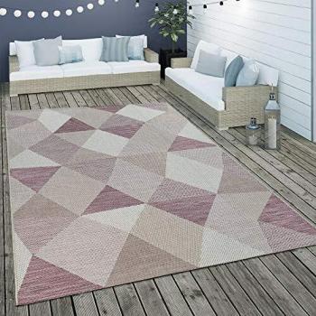 Alfombra de Exterior e Interior Rombos Lila 120x170 cm
