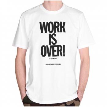 Carhartt Herren Pullunder Ch S/S Work Is Over Weiß, Größe L