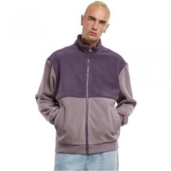 Urban Classics Kleurblok Fleece Jas Paars