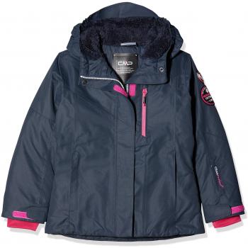 CMP Mädchen Outdoor-Wattjacke 3000 Ripstop – Asphalt-Strawberry 140