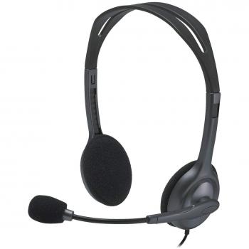 Logitech H111 Wired Headset, Stereo Headphones with H111, Grey