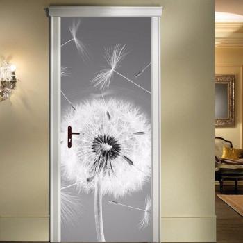 Self-Adhesive Dandelion PVC Door Decor 3D Wallpaper