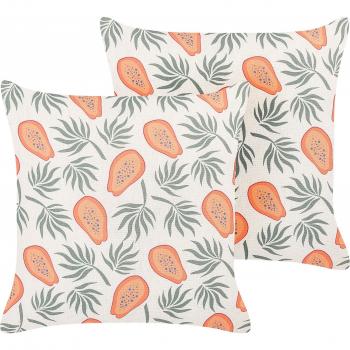2-Pack Papaya Print Cushions