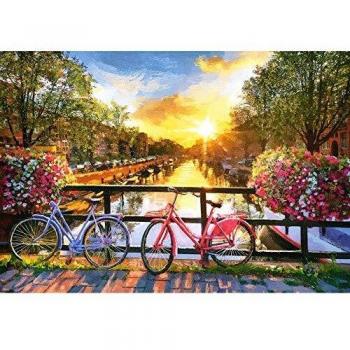 Puzzle 1000 pièces Amsterdam à vélo Castorland