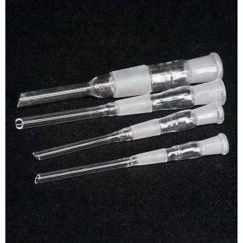 Multi Joint Lab Glass Straight Receiver Adapter, Female to Male (10/19, 12/20, 14/23, 19/26, 24/29, 29/32)