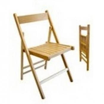 Silla Plegable Madera Natural BUIANI 425x475x79