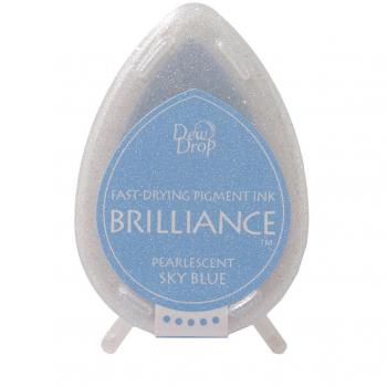 Brilliance Pigment Ink Pad in Sky Blue by Tsukineko, 3.5 x 5 cm