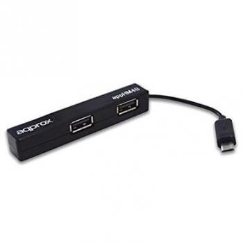 Hub USB 4 Ports Micro USB vers USB Noir