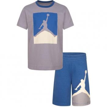 Jordan Ropa de Niños Conjunto Gris Azul