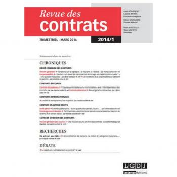Revue des contrats n 1