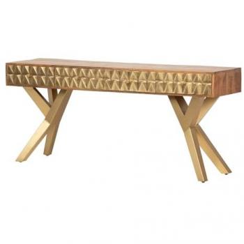 Consola madera metal mumbai 180x45x80 cm