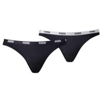 PUMA Damen Bikini Slip 2er-Pack Schwarz M