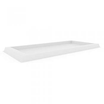 Pot d’échappement rectangulaire 108,5 × 49 mm en résine blanche – TEKNOPLAST