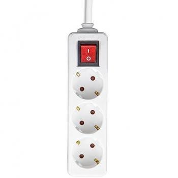Regleta 3 Enchufes Schuko 5m con Interruptor 7hSevenOn