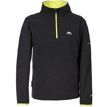 Trespass Etto Kindermantel Ultraleichtes Fleece, 5/6, Schwarz, 2–12 Jahre